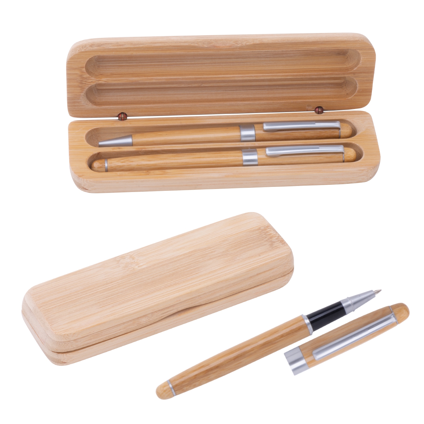 50860 - Promosyon Ahşap Roller ve Tükenmez Kalem Seti İle Görsellik