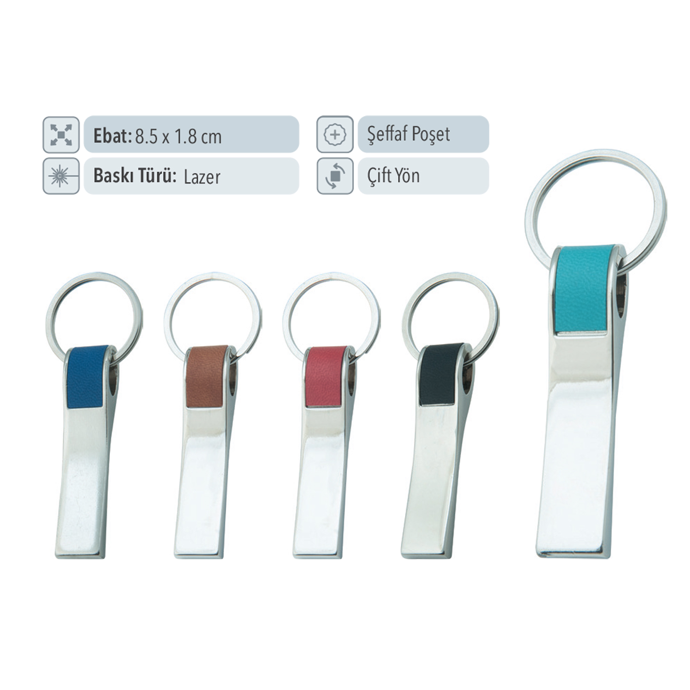 37034 - Şık Promosyon Ürünü Metal Anahtarlık