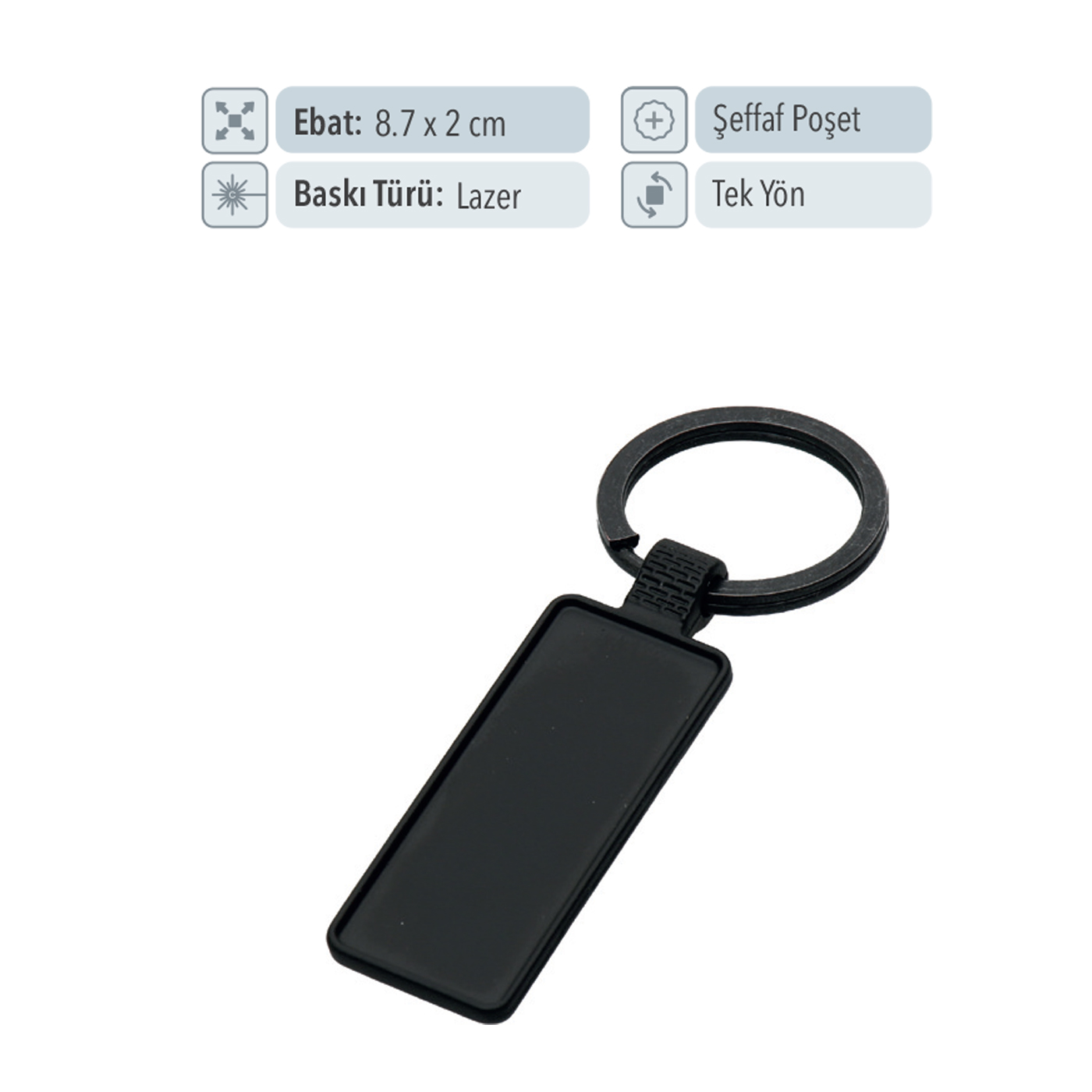 37072 - Şık Hediye Promosyon Metal Anahtarlık