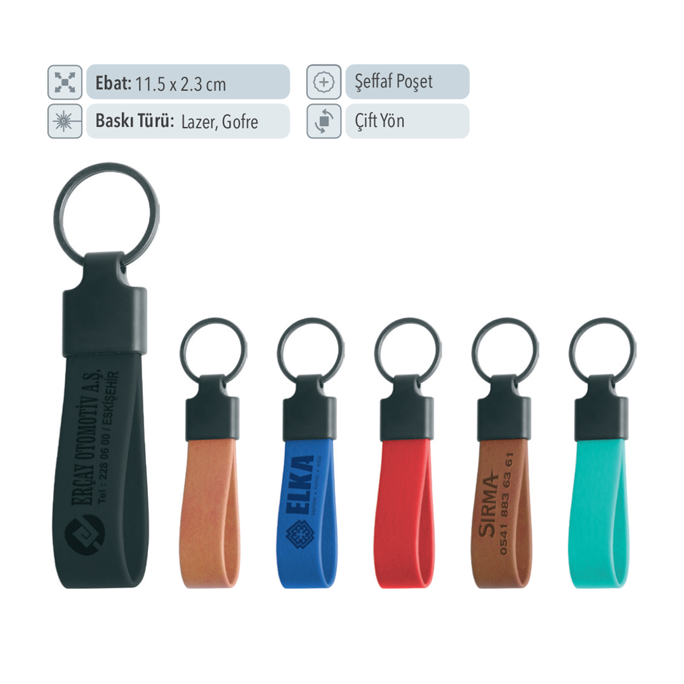 37002 - İlgi Çekici Promosyon Metal Deri Anahtarlık