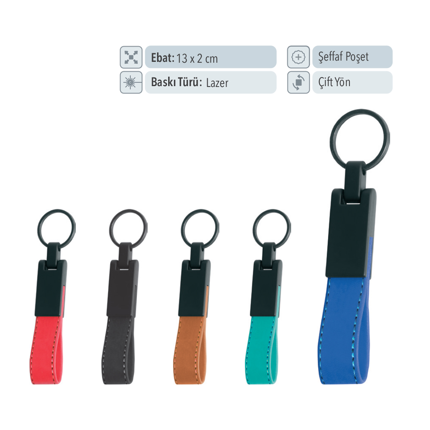 37012 - Özgün Hediye Promosyon Metal Deri Anahtarlık