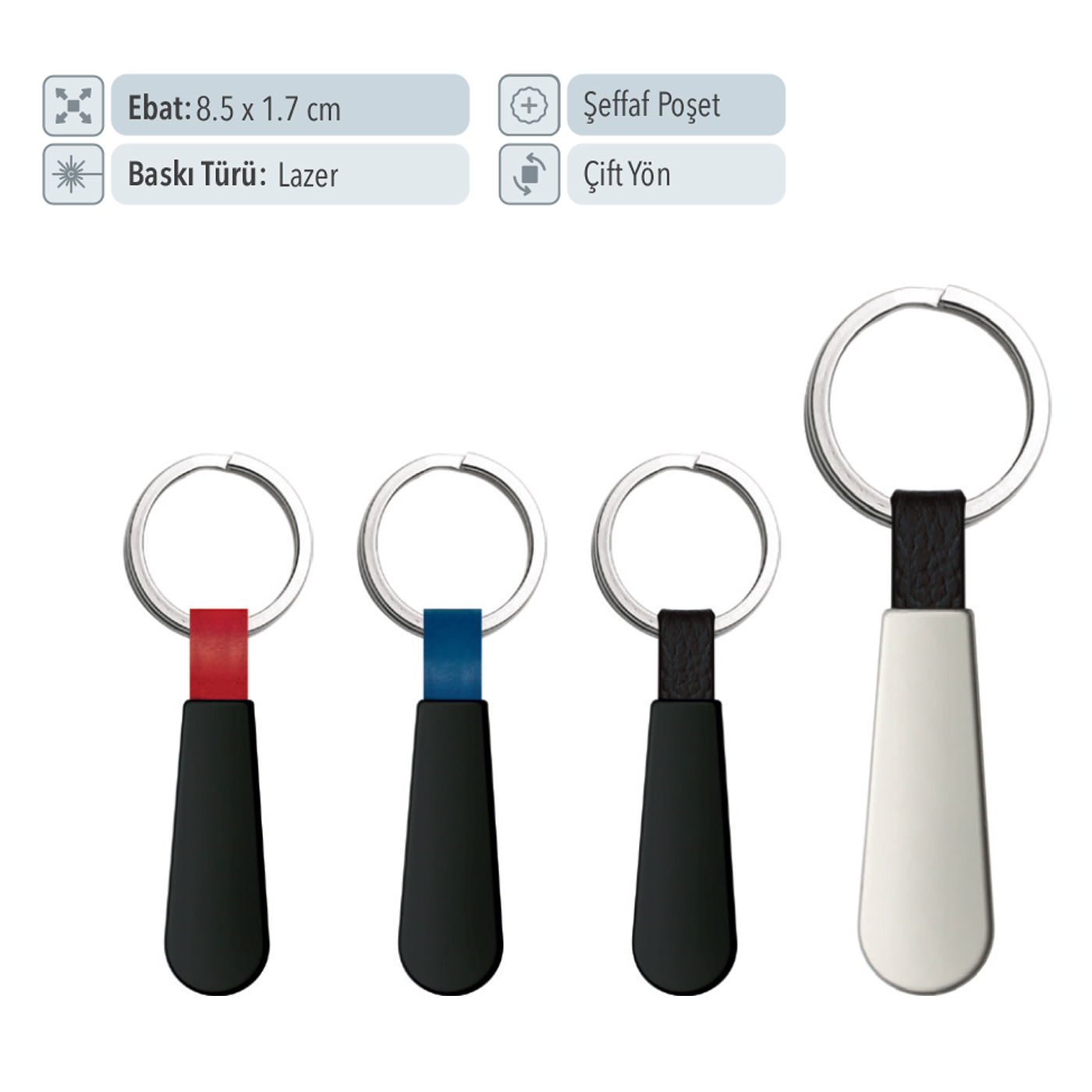 37022 - Metal ve Deri Anahtarlık Tarzı