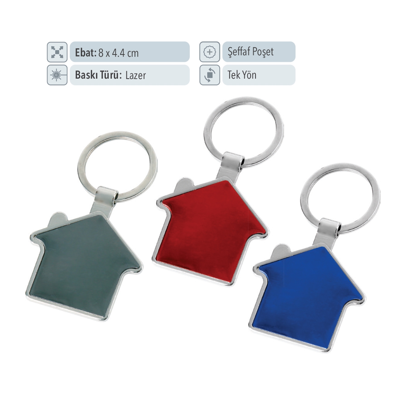 37100 - Promosyon Ev Şekilli Anahtarlık