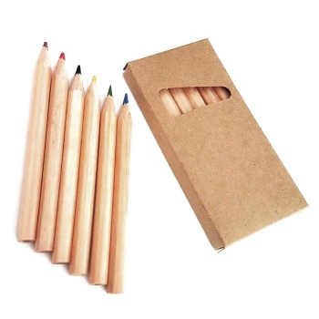 10510 - Promosyon Yarım Boy 6'lı Boya Kalemi ile Kusursuz Renkler