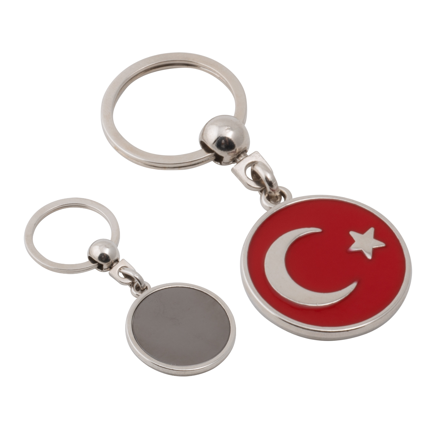 57034 - Türk Bayrak Şeklinde Metal Anahtarlık