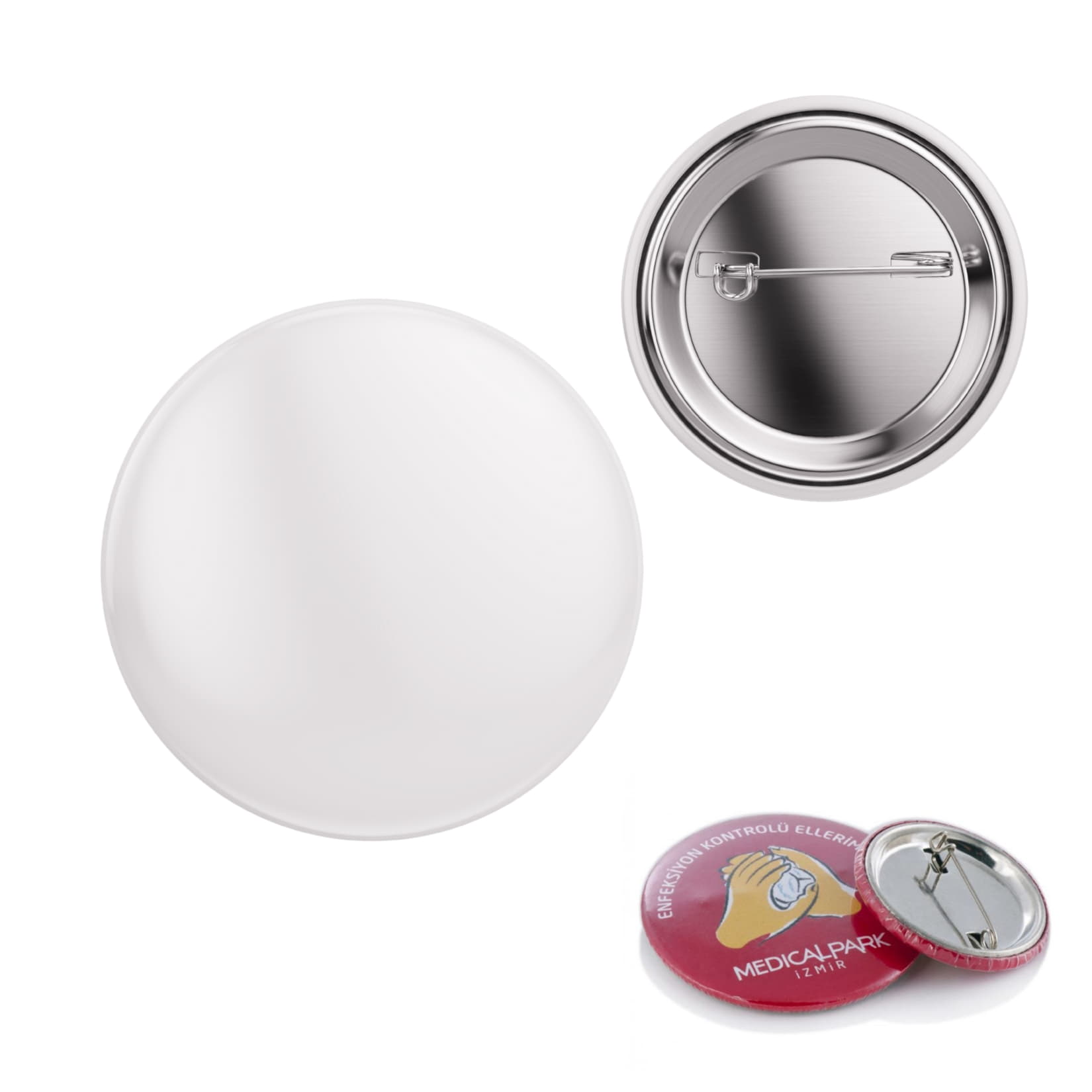 98018 - Promosyon İğneli Metal Rozet
