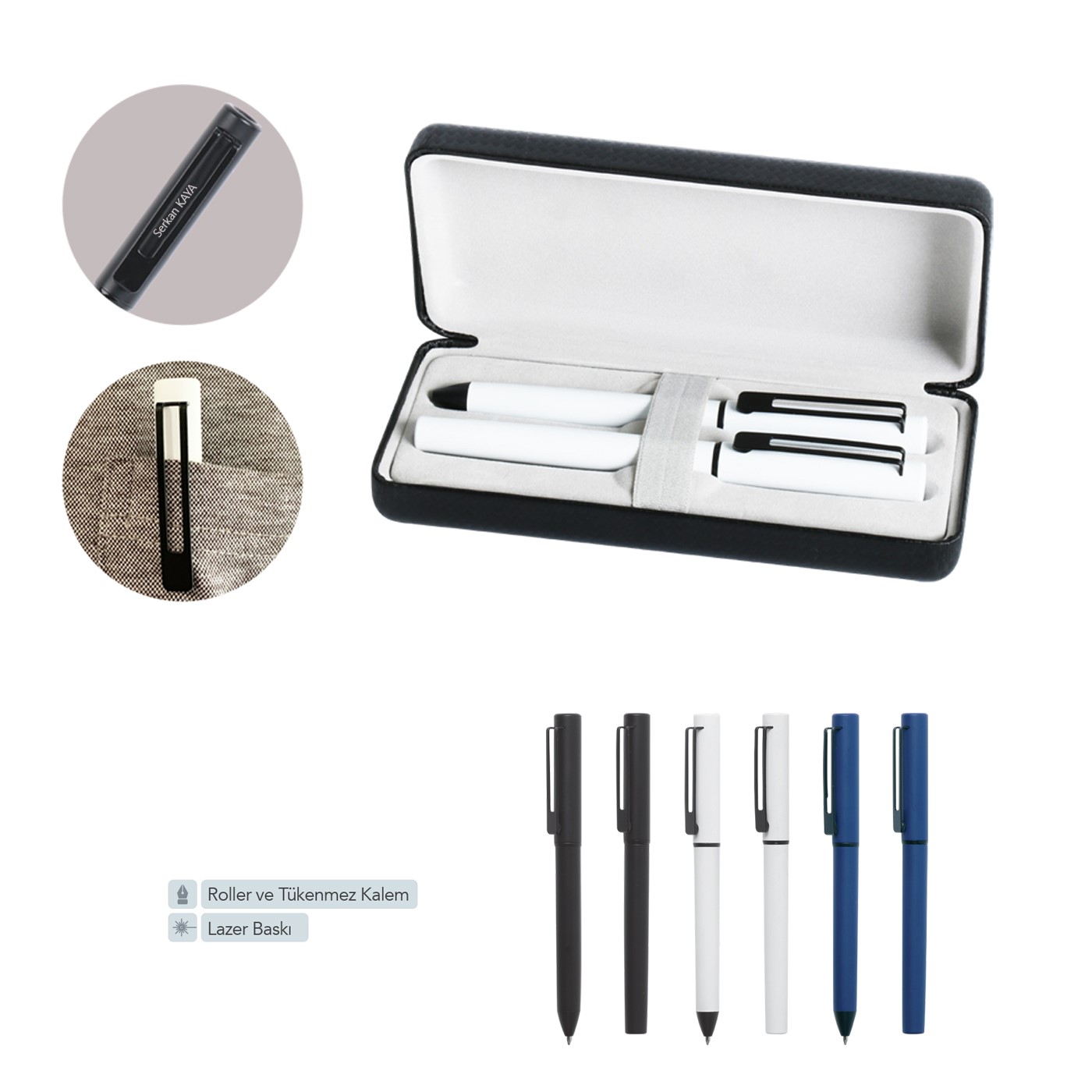30902 - Yazı Şıklığı İçin Promosyon Roller ve Tükenmez Kalem Seti