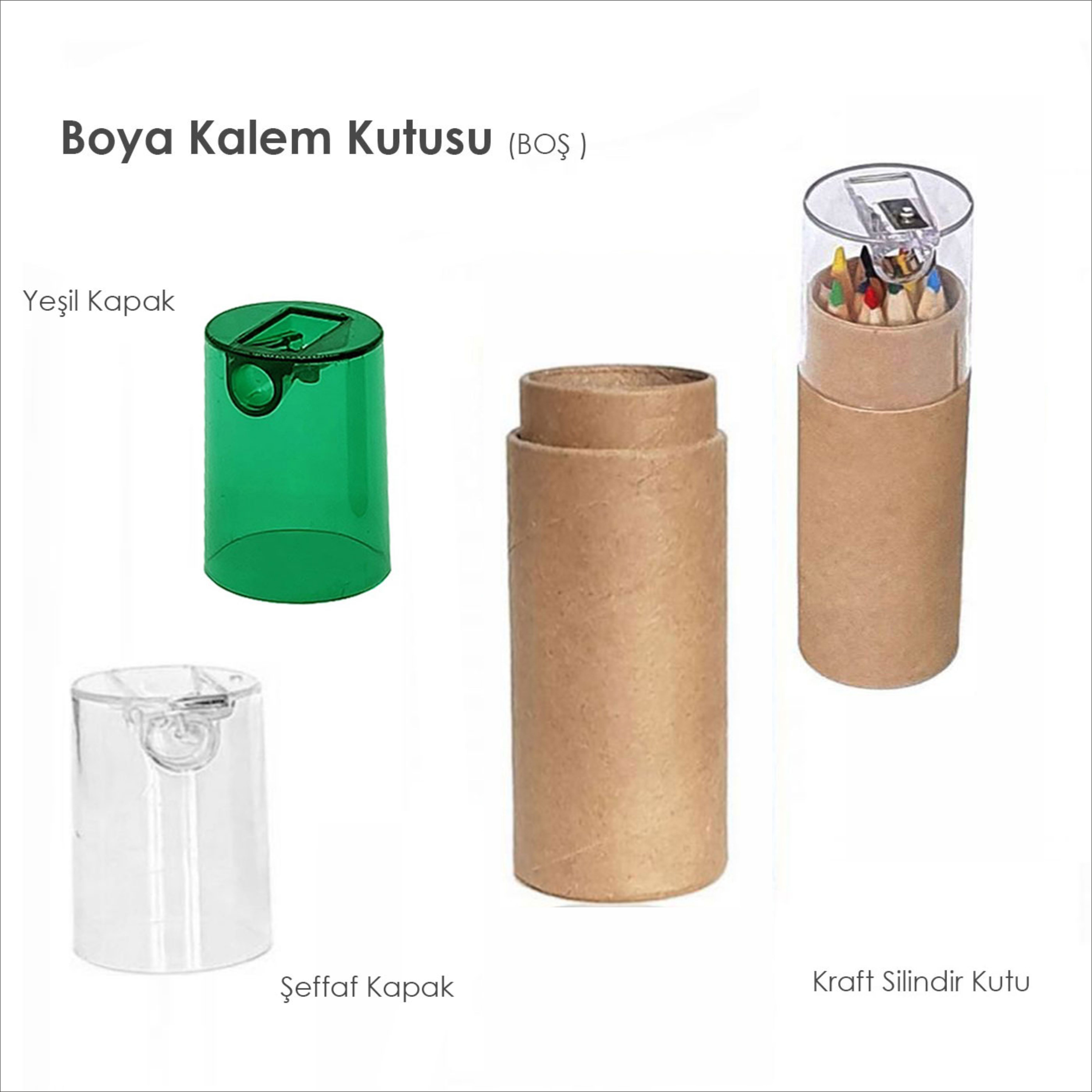 10572 - 12'li Kraft Silindir Kalem Kutusu ile Elegan Saklama