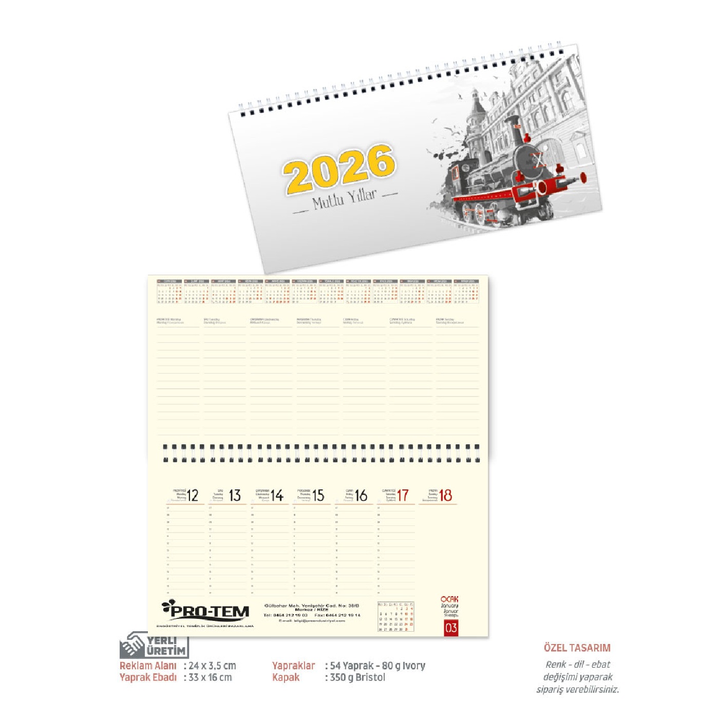 Promosyon Büyük Boy Masa Takvimi