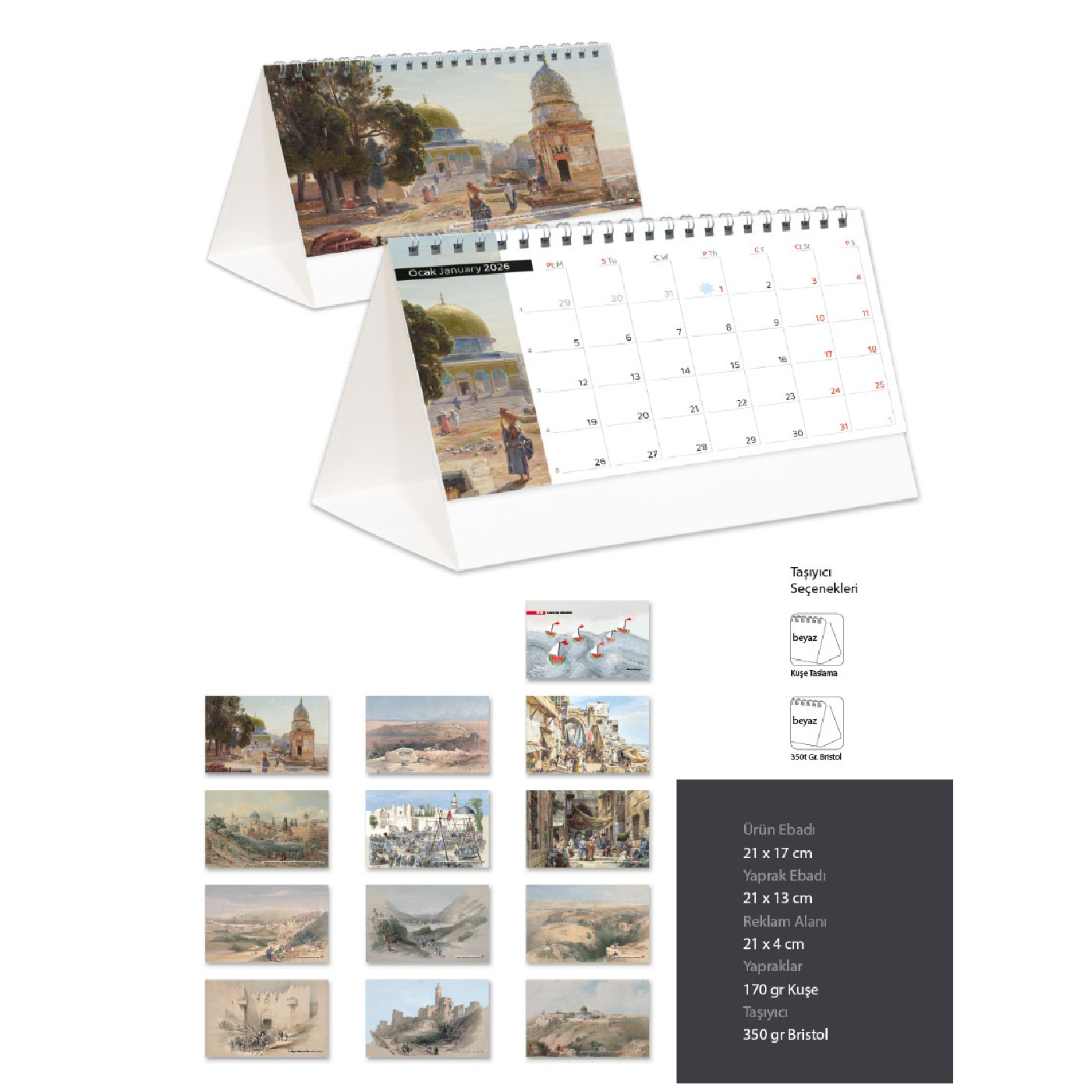 Filistin Temalı Promosyon Ürünü Piramit Takvim