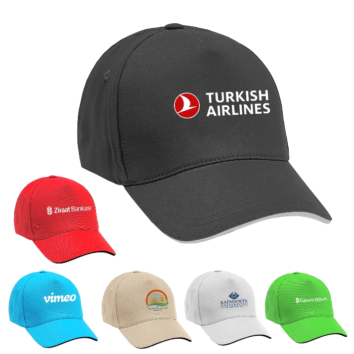 Sandwich Siper Pamuk Gabardin Şapka Siyah