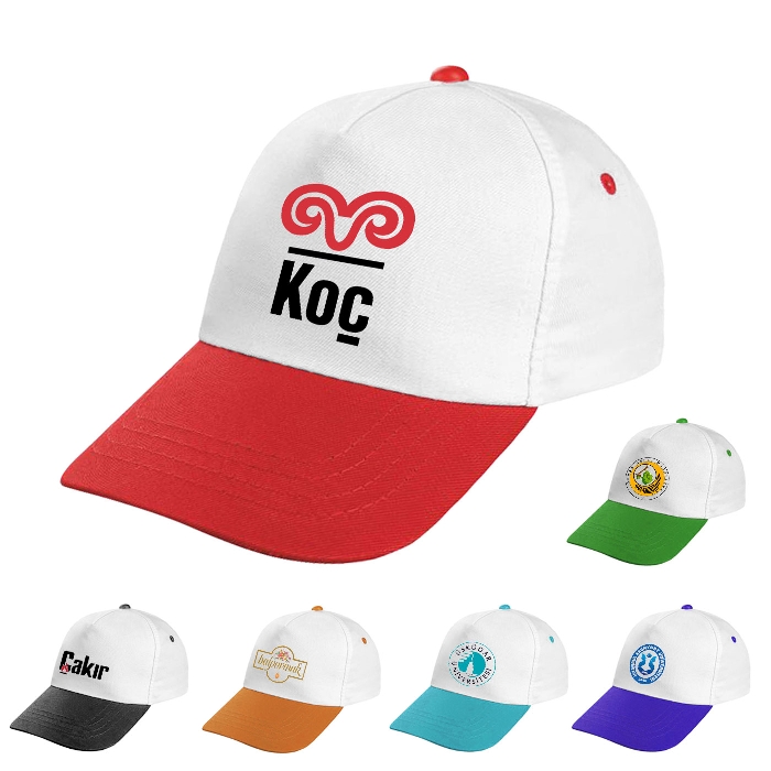 Polyester Şapka Kırmızı Beyaz