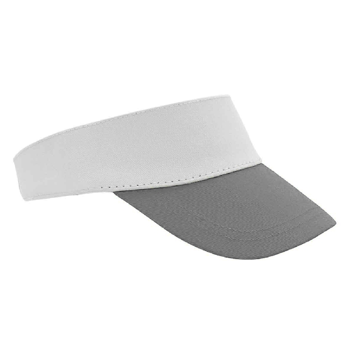 Vizör Şapka Parça Renkli Gri